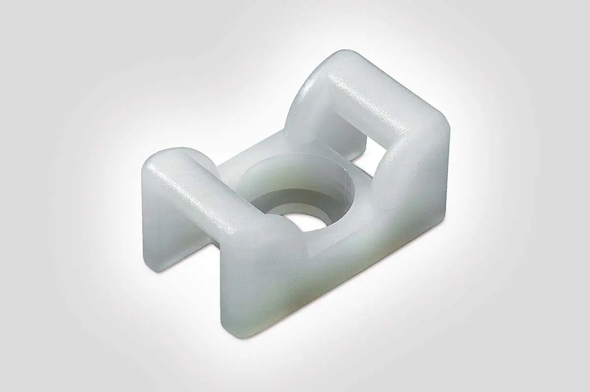 Produktfoto 1 von HellermannTyton Befestigungssockel, Ethylen-Tetrafluorethylen Blau 24.8 mm x 8.3 mm Kabelbinder x 14.3 mm für 6.5 mm