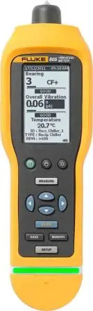 Produktfoto 1 von Fluke 805 FC + 805 ES, Geschwindigkeit, Beschleunigung, Verdrängung LCD Schwingungsmessgerät 0.01g → 100g