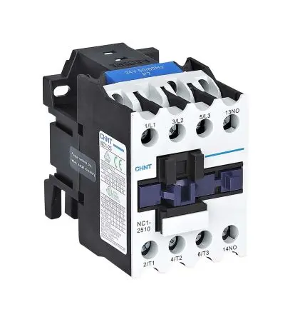 Produktfoto 1 von CHINT NC1 Schütz 24V ac-Spule, 3-polig, 888V / 25 A 24V ac 11 kW 1 Schließer Motorsteuerung, Umkehrend 888-Hilfskontakte