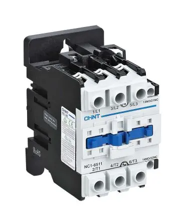 Produktfoto 1 von CHINT NC1 Schütz 230V ac-Spule, 3-polig, 888V / 65 A 230V ac 30 kW 1 Schließer/1 Öffner Motorsteuerung, Umkehrend
