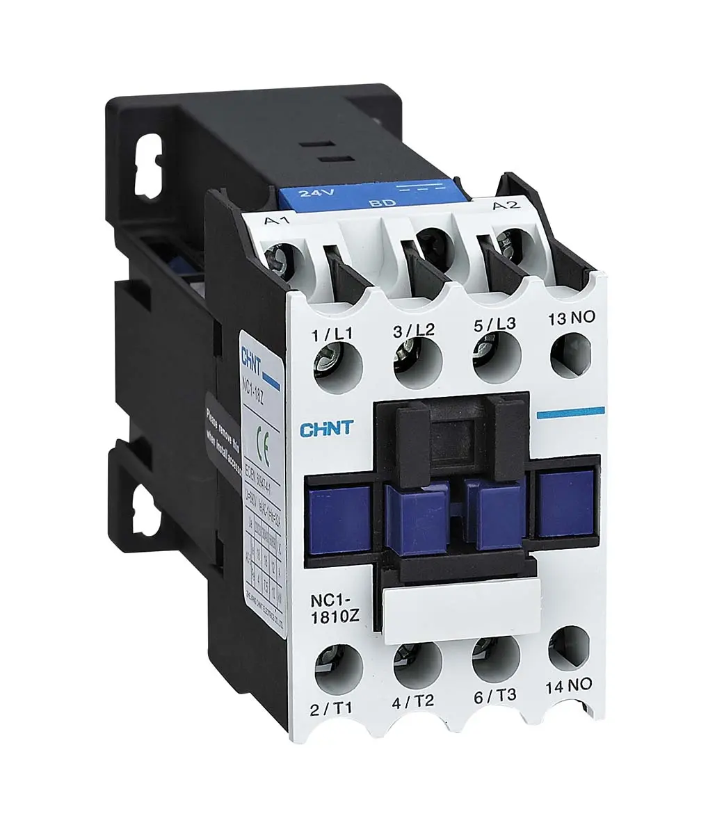 Produktfoto 1 von CHINT NC1 Schütz 24 V-Spule, 3-polig, 888V 24 V 7.5 kW 1 Schließer Umkehrend 888-Hilfskontakte