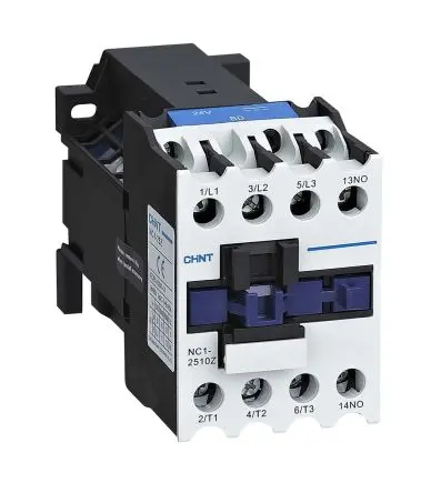 Produktfoto 1 von CHINT NC1 Schütz 24V-Spule, 3-polig, 888V / 32 A 24V 110 kW 1 Schließer Motorsteuerung, Umkehrend 888-Hilfskontakte