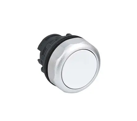 Produktfoto 1 von CHINT NP8 Drucktastenkopf Ø 22 mm, Weiß Tastend Glatt Rund, IP65