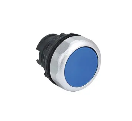 Produktfoto 1 von CHINT NP8 Drucktastenkopf Ø 22 mm, Blau Tastend Glatt Rund, IP65