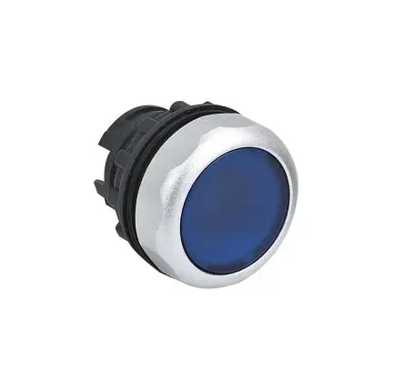 Produktfoto 1 von CHINT NP8 Drucktastenkopf Ø 22 mm, Blau Tastend Glatt Rund, IP65