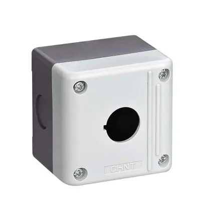 Produktfoto 1 von CHINT NPH1 Drucktaster-Steuerstation Gehäuse, 1 x Ø 22 mm, Grau, Kunststoff, IP65