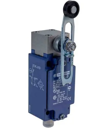 Produktfoto 1 von Telemecanique Sensors XCKJ Endschalter, Rollenhebel 1 Schließer/1 Öffner, IP66, Zinkgusslegierung 50V ac 3A