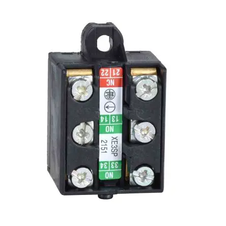 Produktfoto 1 von Telemecanique Sensors XE3S Endschalter-Kontaktblock 1 Schließer/1 Öffner 3-polig Schraubanschlussklemme