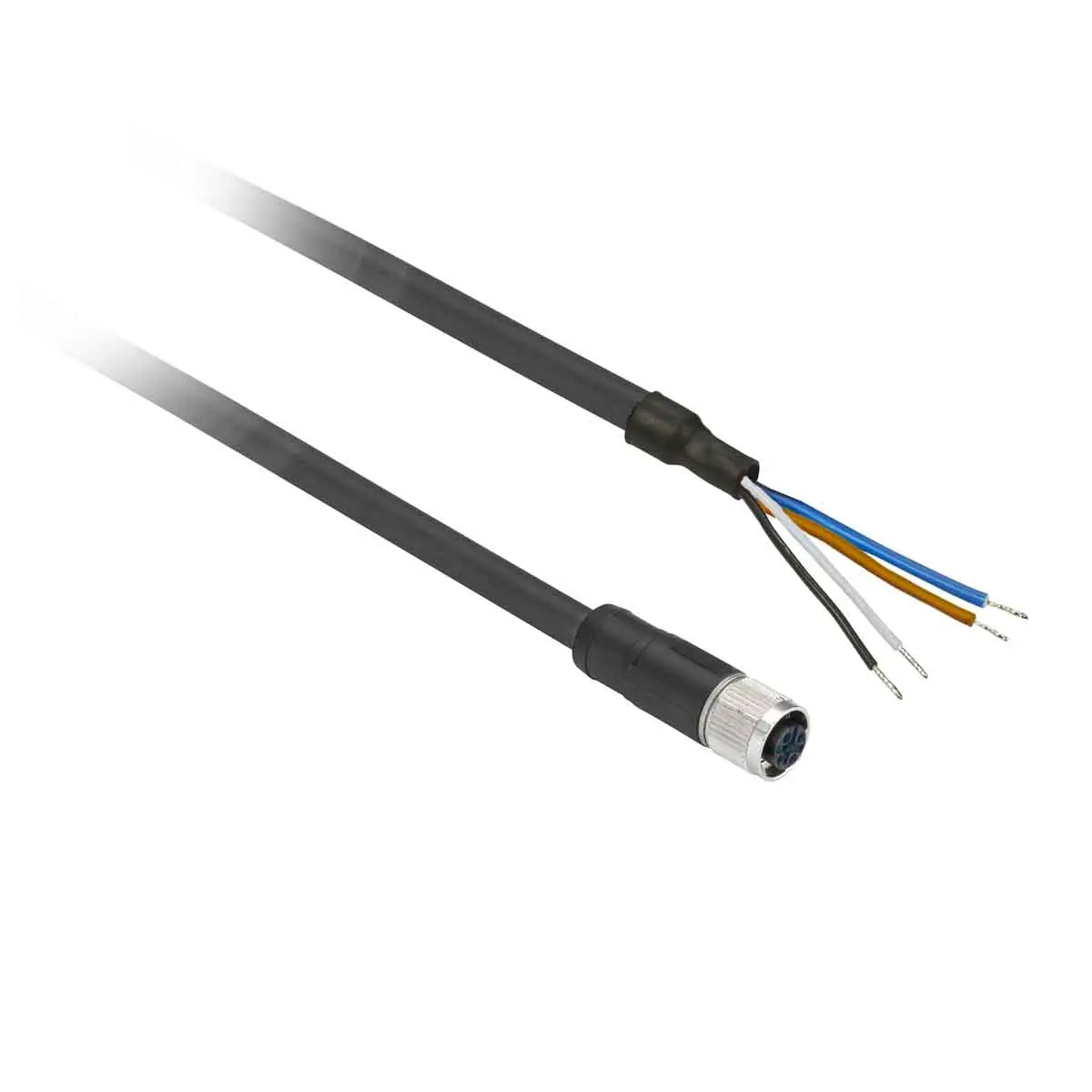 Produktfoto 1 von Telemecanique General Purpose Sensor-Betätigungselementkabel, Gerade Buchse 4 / Nicht abgeschlossen, Länge 2 m