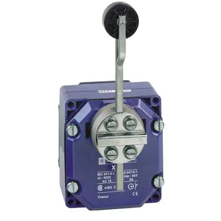 Produktfoto 1 von Telemecanique Sensors XCR Endschalter, Rollenhebel 2 Schließer/2 Öffner, IP54, Zinklegierung 240V ac 3A