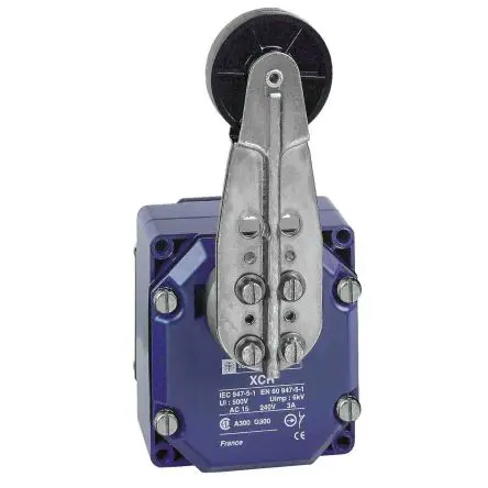 Produktfoto 1 von Telemecanique Sensors XCR Endschalter, Rollenhebel 2 Schließer/2 Öffner, IP54, Zinklegierung 240V ac 3A