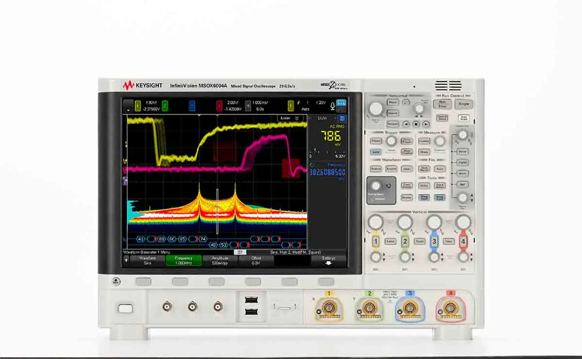 Produktfoto 1 von Keysight InfiniiVision 6000 X MSOX6004A Mixed-Signal Tisch Oszilloskop 4-Kanal Analog / 16 Digital 1GHz CAN, IIC, LIN,