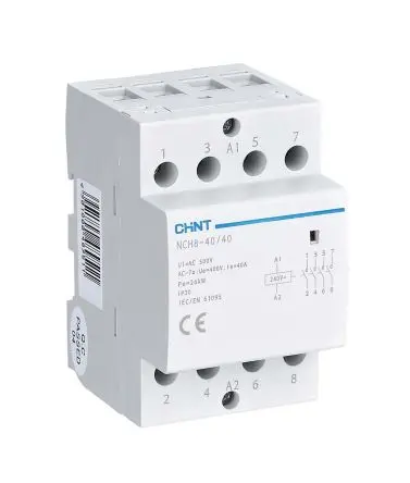 Produktfoto 1 von CHINT NCH8 Schütz 230V ac-Spule, 3-polig, 888V 230V ac 4 Schließer Umkehrend 888-Hilfskontakte