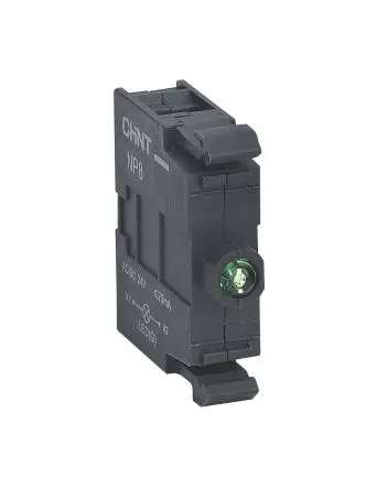 Produktfoto 1 von CHINT NP8 Kontaktblock LED Grün beleuchtet 24V