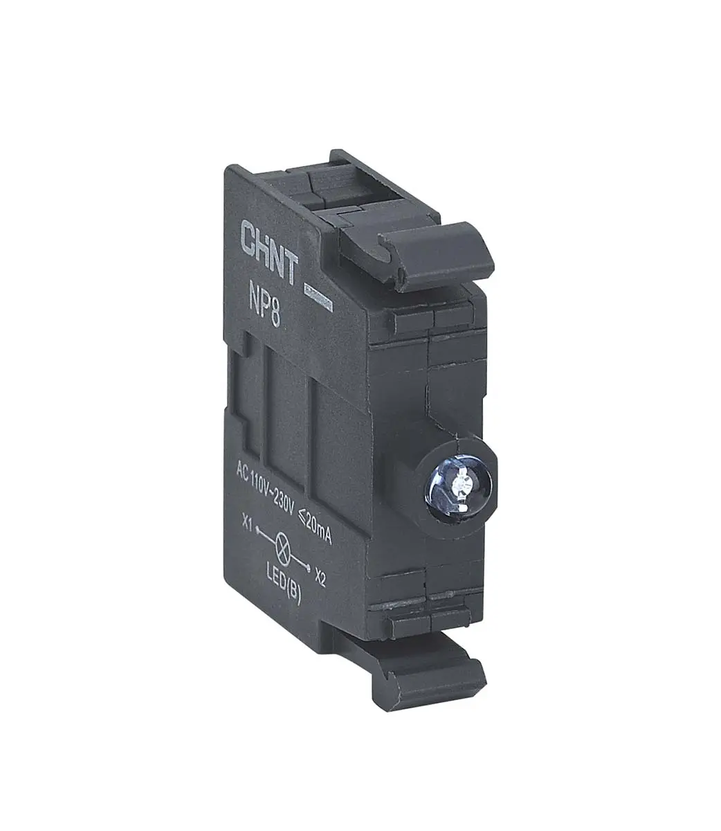 Produktfoto 1 von CHINT NP8 Kontaktblock LED Blau beleuchtet 230V ac