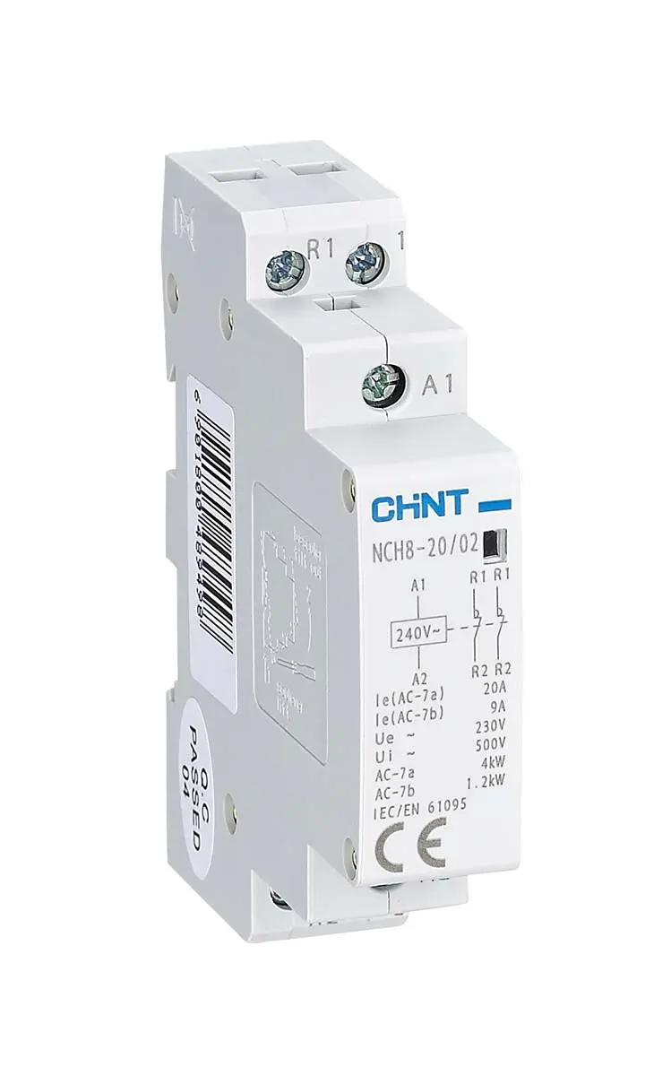 Produktfoto 1 von CHINT NCH8 Schütz 230 V ac-Spule, 3-polig, 888V 230 V ac 2 Öffner Umkehrend 888-Hilfskontakte