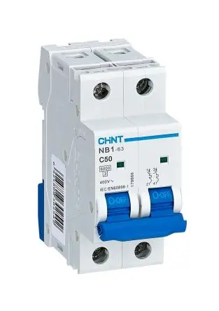 CHINT NB1 Miniaturüberlastschalter Typ C, Pol 2-polig 50A 480V ac, Abschaltvermögen 10 kA 480 V dc