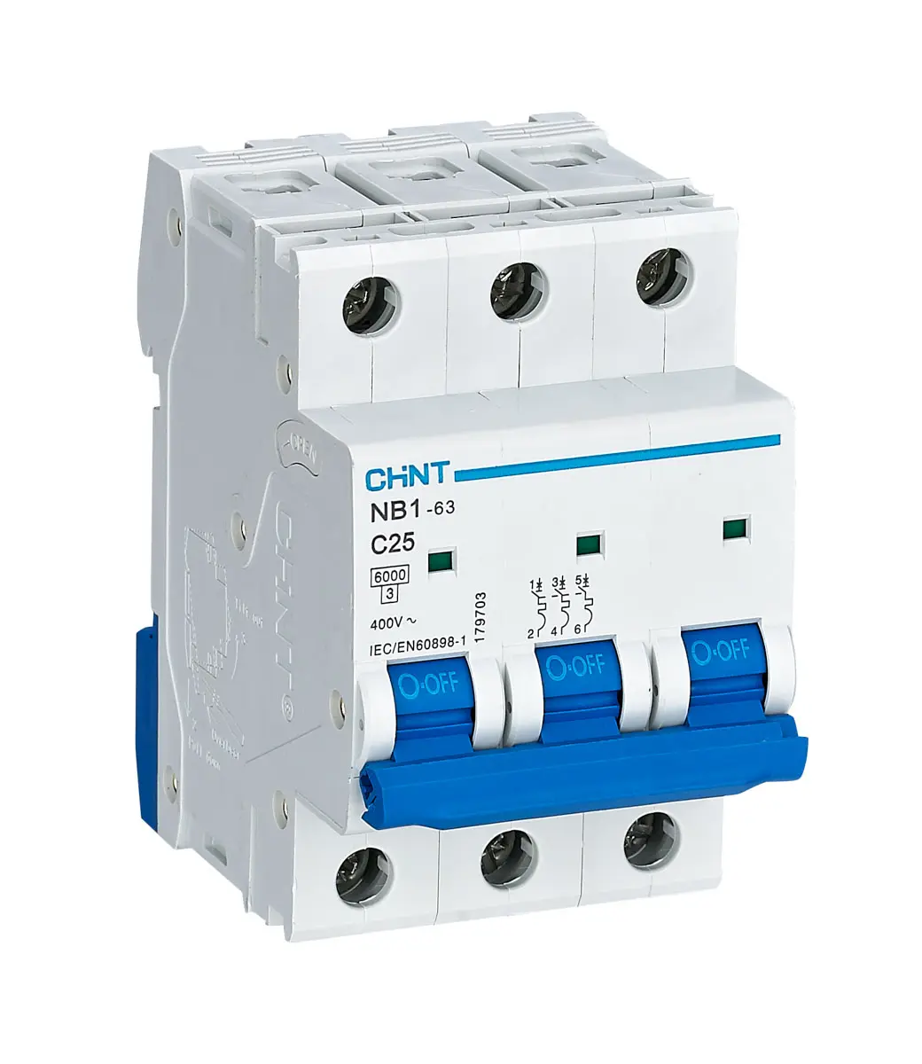 CHINT NB1 Miniaturüberlastschalter Typ C, Pol 3-polig 25 A 480 V ac, Abschaltvermögen 10 kA 480 V dc