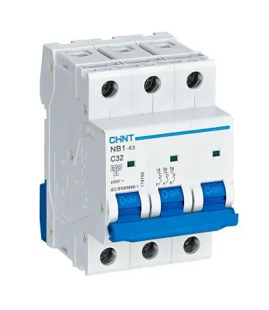 CHINT NB1 Miniaturüberlastschalter Typ C, Pol 3-polig 32A 480V ac, Abschaltvermögen 10 kA 480 V dc