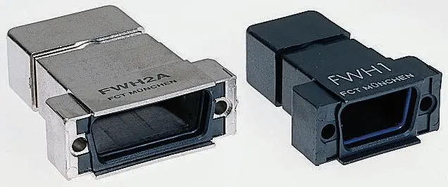Produktfoto 1 von FCT from Molex FWH D-Sub-Gehäuse Gerade, 15-polig, D: D-Sub-Gehäuse Zugentlastung, Silber, Größe A, aus ABS