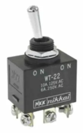 Produktfoto 1 von NKK Switches Panel Kippschalter 2-poliger Wechsler, Ein-Ein, 30 V dc, 125 V ac, 10A, IP67, Schraube