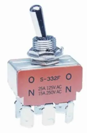 Produktfoto 1 von NKK Switches Panel Kippschalter 2-poliger Wechsler, Ein-Ein, 30 V dc, 125 V ac, 20A, Schnellverbindung