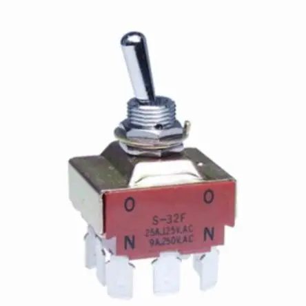 Produktfoto 1 von NKK Switches Panel Kippschalter 3-poliger Wechsler, Ein-Ein, 30 V dc, 125 V ac, 20A, Schnellverbindung