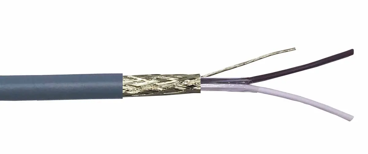 Produktfoto 1 von RS PRO Datenkabel 0,25 mm² Ø 5mm Geflecht Schirmung PVC isoliert Grau