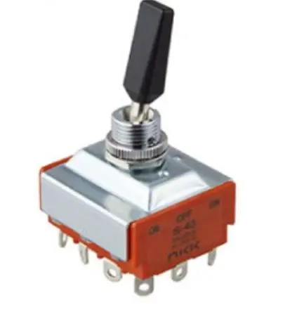 Produktfoto 1 von NKK Switches Panel Kippschalter 4-poliger Schließer, Ein-Aus-Ein, 250 V ac, 20A, IP40, Lötöse