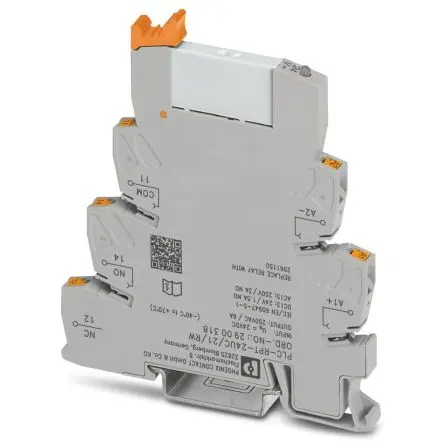 Produktfoto 1 von Phoenix Contact PLC-RPT24UC/21/RW Interface Relais 12V dc, 1PDT DIN-Hutschiene 9mA