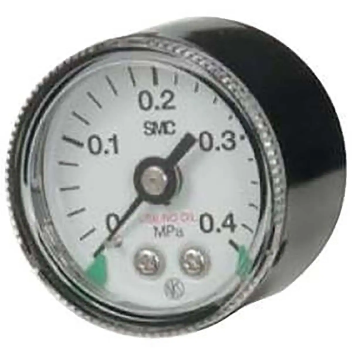 Produktfoto 1 von SMC Druckmessgerät Prozessanschluss hinten Analog 0MPa → 0.4MPa ± 3%, Ø 42mm Edelstahl Gehäuse
