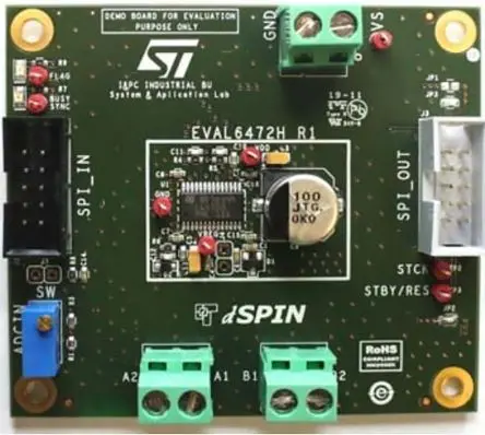 Produktfoto 1 von STMicroelectronics L6472 Entwicklungsbausatz Spannungsregler, Demoboard Energieverwaltung, für Schrittmotortreiber