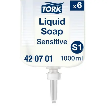 Produktfoto 1 von Tork Sensitive Handreiniger, Geruchlos, Flasche, Weiß, 1 L