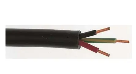 Produktfoto 1 von RS PRO TUFF SHEATH Netzkabel, 3-adrig Gelb, Braun, Grün /Ø 10 mm Außen-ø 90 °C, 600V, Polyvinylchlorid