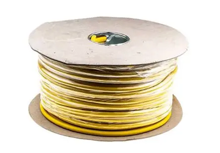 RS PRO H05VV-F Netzkabel, 3-adrig Gelb /Ø 9.4 mm Außen-ø , 100 m 60 °C, 300V, 500 V, Polyvinylchlorid