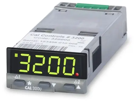 Produktfoto 1 von CAL 3200 PID Temperaturregler Panel, 2 x Relais Ausgang 24V ac/dc Temperatursteuerung