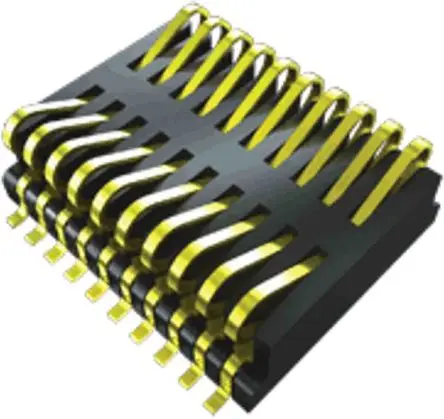 Produktfoto 1 von Samtec FSI Leiterplattenleiste Gerade, 20-polig / 2-reihig, Raster 1 mm Raster Oberfläche, Platine-Platine, Ummantelt