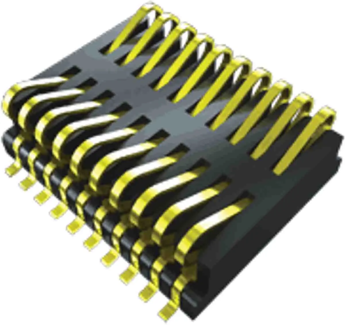 Produktfoto 1 von Samtec FSI Leiterplattenleiste Gerade, 20-polig / 2-reihig, Raster 1 mm Raster Oberfläche, Platine-Platine, Ummantelt