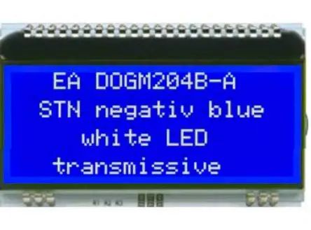 Produktfoto 1 von Display Visions EA DOG Monochrom LCD, LCD LED Blau 4 x 20, Hintergrund Blau