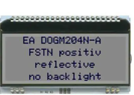 Produktfoto 1 von Display Visions EA DOG Monochrom LCD, LCD LED Weiß 4 x 20, Hintergrund Grau, I2C/SPI Interface