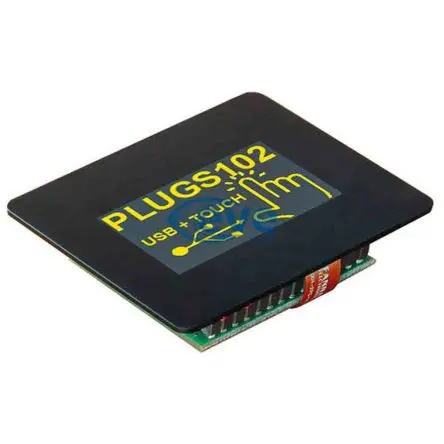 Produktfoto 1 von Display Visions 1.7 Zoll Gelb OLED-Display 128 x 64 Pixel, 25 x 36 mm Grafik I2C, RS232, SPI, USB