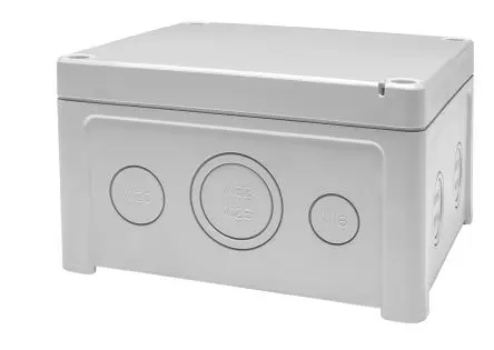 Produktfoto 1 von RS PRO; Universalgehäuse; Polycarbonat; Grau; IK07, IK08 IP65 Breite 130 mm Höhe 75 mm Länge 130 mm