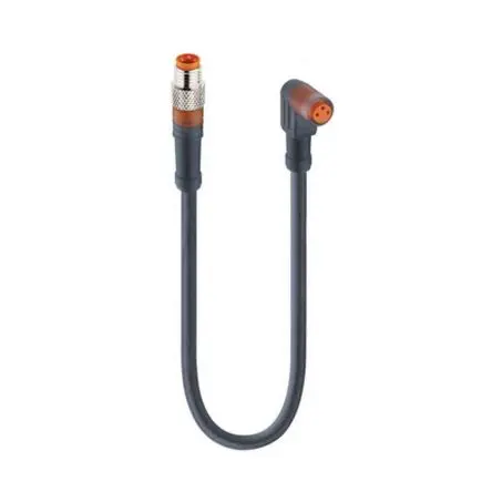 Produktfoto 1 von Lumberg RSMV-RKMW, 3-polig Sensor-Betätigungselementkabel, Gerade Stecker 3 / M8 Buchse, Länge 1 m