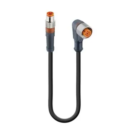 Produktfoto 1 von Lumberg RSMV-RKWT, 3-polig Sensor-Betätigungselementkabel, Gerade Stecker 4 / M12 Buchse