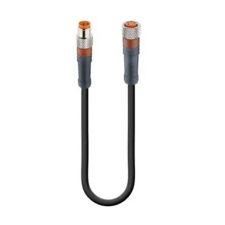Produktfoto 1 von Lumberg RSMV-RKMV, 4-polig Sensor-Betätigungselementkabel, Gerade Stecker 4 / Gerade Buchse, Länge 1 m