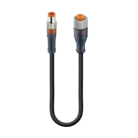 Produktfoto 1 von Lumberg RSMV-RKT, 3-polig Sensor-Betätigungselementkabel, Gerade Stecker 4 / Gerade Buchse, Länge 1 m