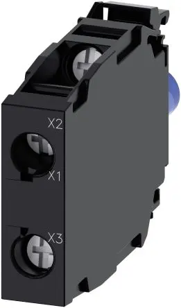Produktfoto 1 von Siemens SIRIUS ACT 3SU14 Kontaktblock Anzeigenblock LED Grün, Rot, Gelb beleuchtet 24V Schraube