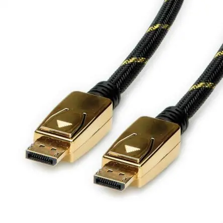 Produktfoto 1 von Roline, Stecker ROLINE GOLD DisplayPort-Kabel A DisplayPort B DisplayPort - Stecker, 3 m Nylon