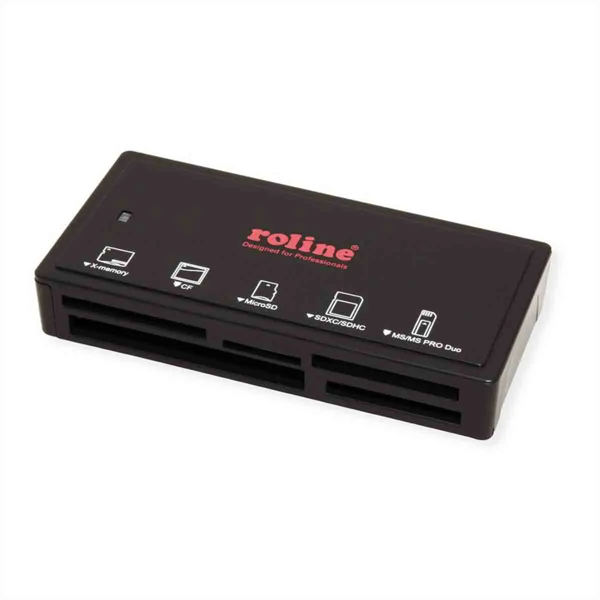 Produktfoto 1 von Roline Multi-Kartenleser, 5 Anschl. USB 3.0 Compact Flash, SD, MMC, MS PRO Duo, MS PRO, MS, MicroSD
