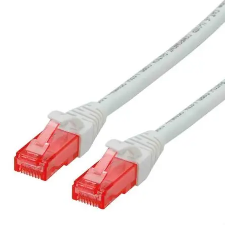 Roline Kat. 6 Ethernet-Kabel, 3 m, Weiß 8 Ungeschirmt Ungeschirmt, Aussen ø 6 mm Außen-ø , Raucharm halogenfrei